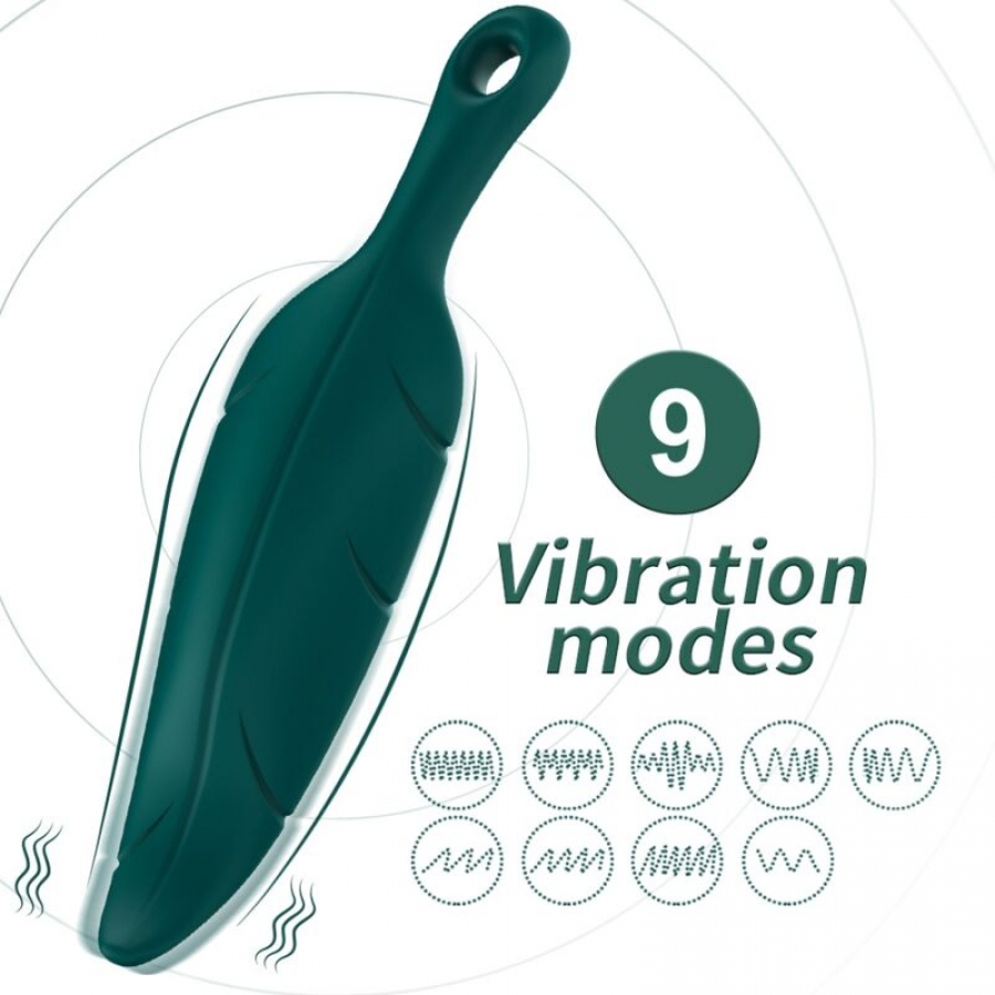 ESTIMULADOR E VIBRADOR FOLHA VERDE