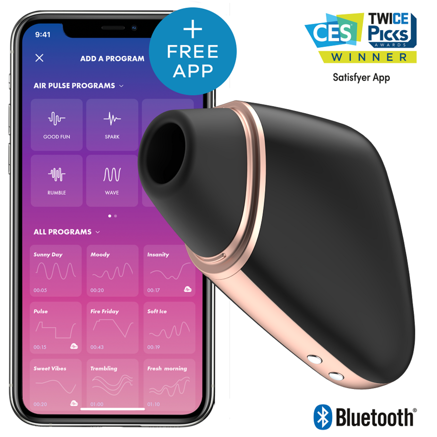 SATISFYER LOVE TRIANGLE WITH APP BLACK