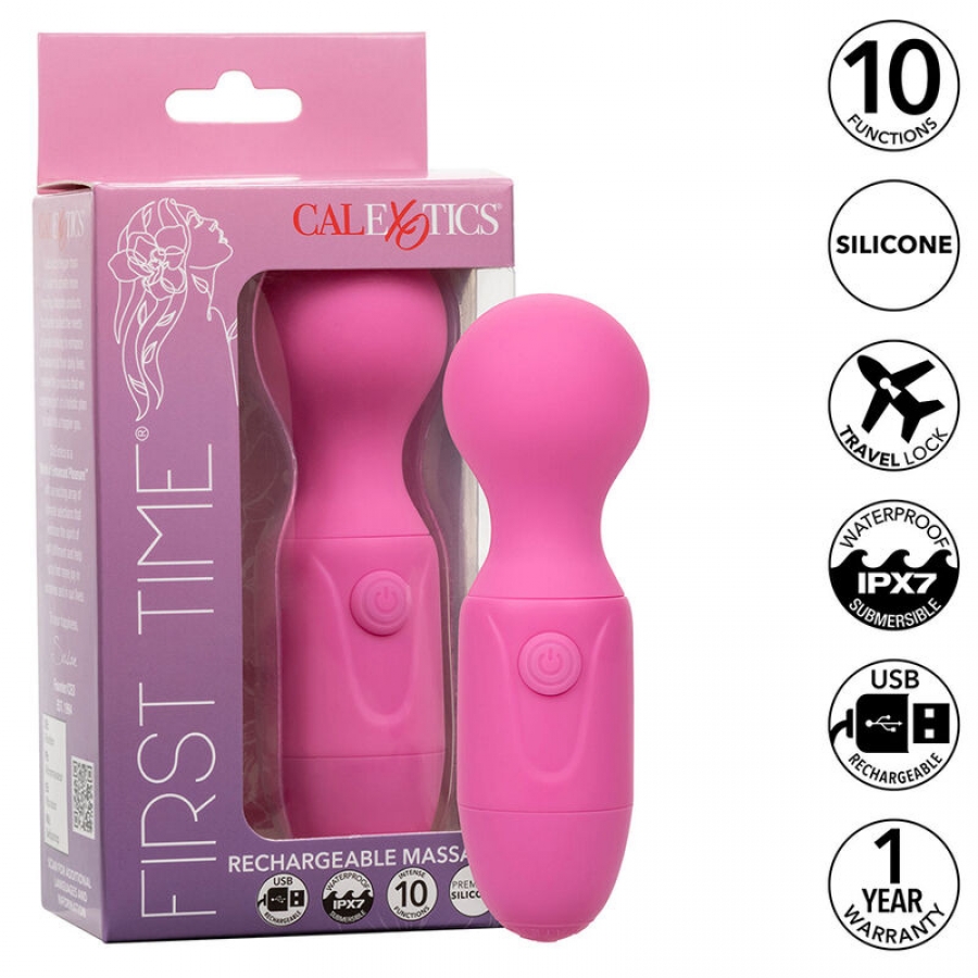 FIRST TIME MASSEUR RECHARGEABLE 10 VIBRATIONS ROSE