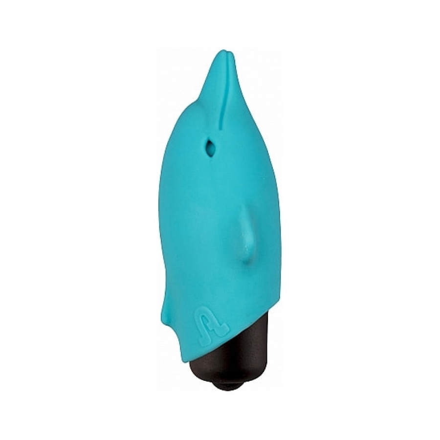 Vibratore tascabile in silicone delfino - blu