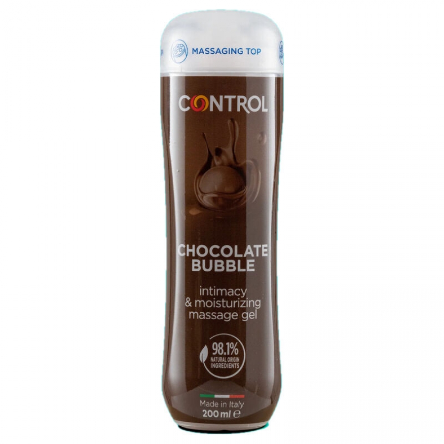 GEL DE MASSAGE CONTRÔLE 3 EN 1 BULLE DE CHOCOLAT 200 ML