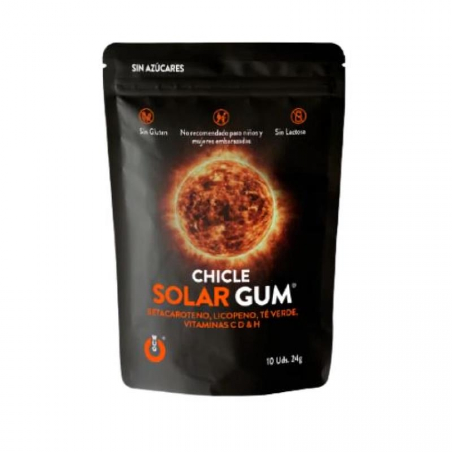 GUM - SOLAR CHICLE BRONCEADO 10 UNIDADES