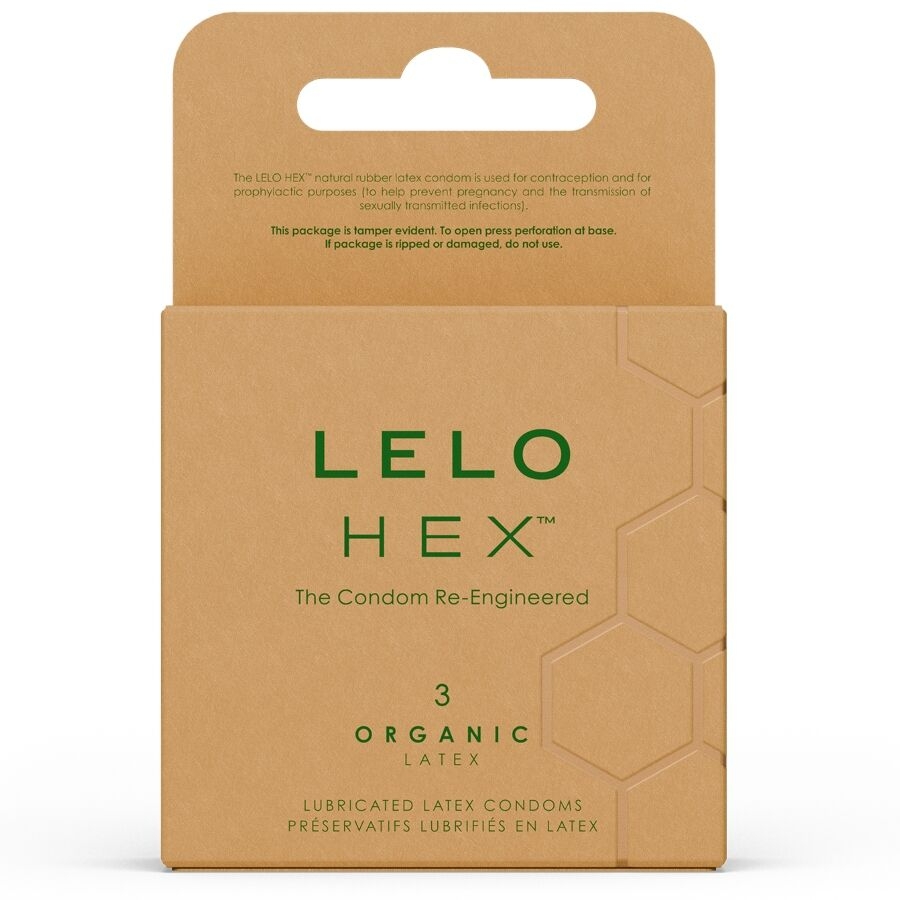 CAIXA DE PRESERVATIVOS ORGÂNICOS HEX 3 UNIDADES