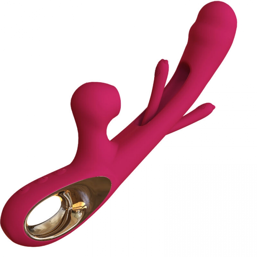 VIBRADOR DE IMPACTO SWING E ESTIMULADOR DUPLO MODELO 2 BORDE