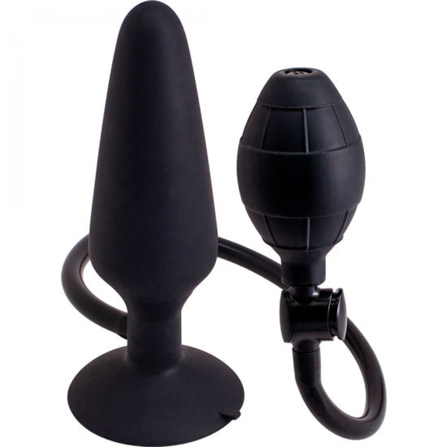 Plug anal inflável l - preto