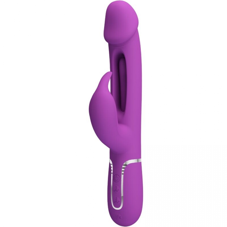 KAMPAS VIBRADOR RABBIT MULTIFUNCIÓN 3 EN 1 MORADO