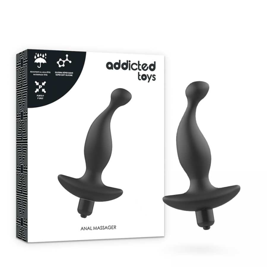 MASAJEADOR ANAL CON VIBRACIÓN NEGRO MODELO 1