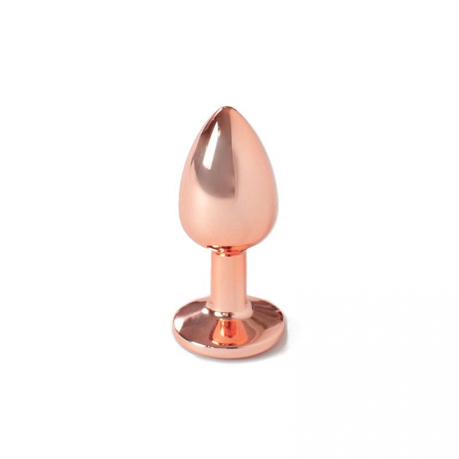 METAL BUTT PLUG ORO ROSA 6