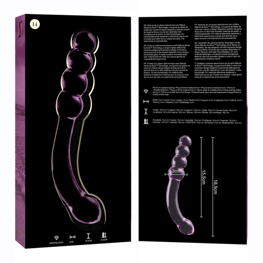 DILDO CRISTAL BOROSILICATO 14 12