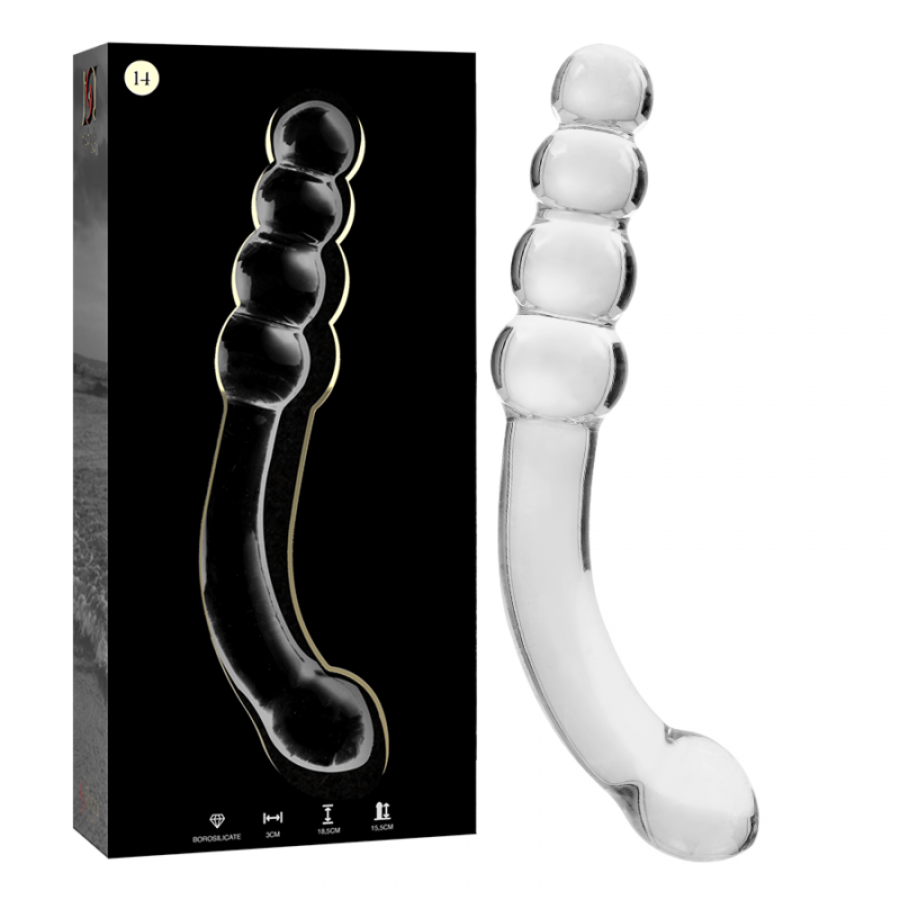 DILDO CRISTAL BOROSILICATO 14 3