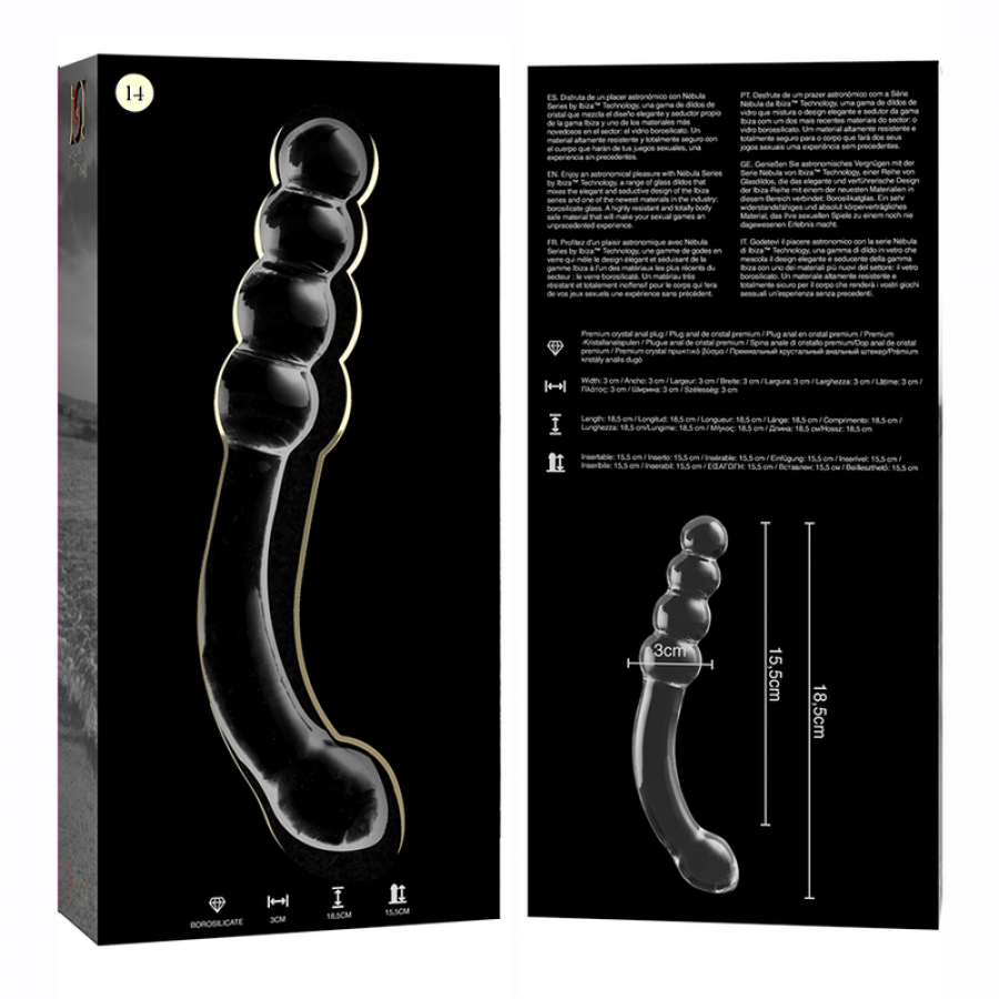 DILDO CRISTAL BOROSILICATO 14 11