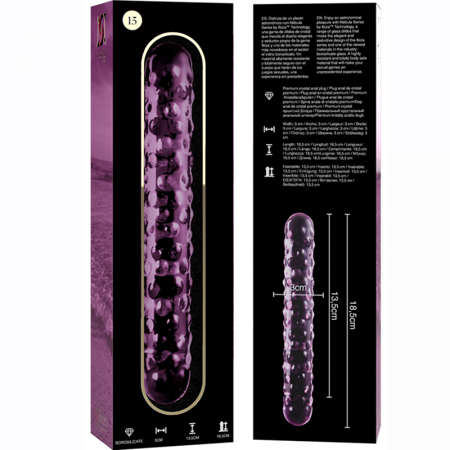 DILDO CRISTAL BOROSILICATO 15 12