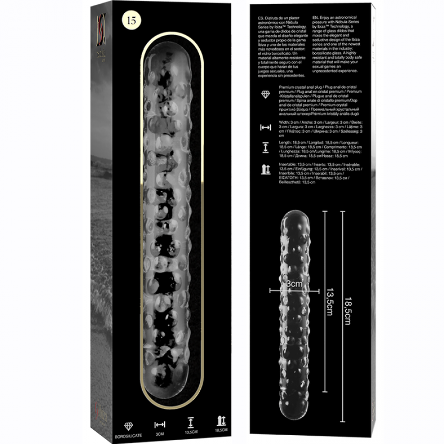 DILDO CRISTAL BOROSILICATO 15 11