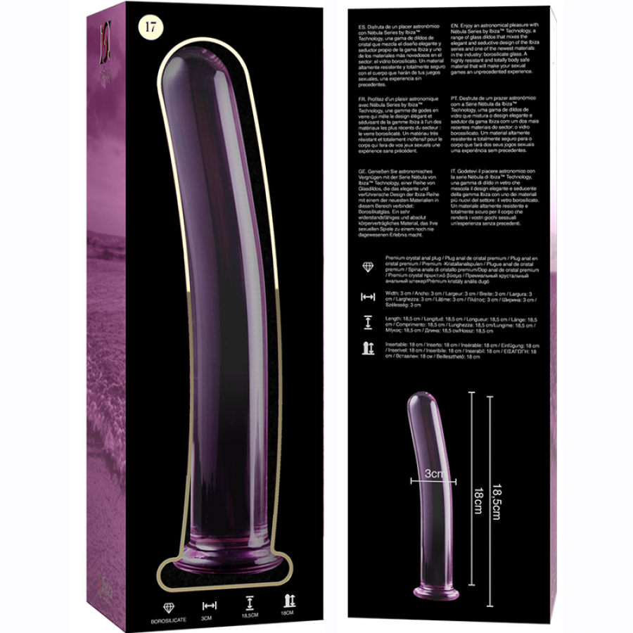 DILDO CRISTAL BOROSILICATO 17 12