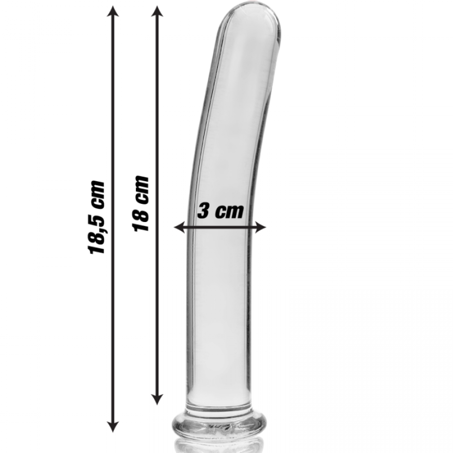 DILDO CRISTAL BOROSILICATO 17 9