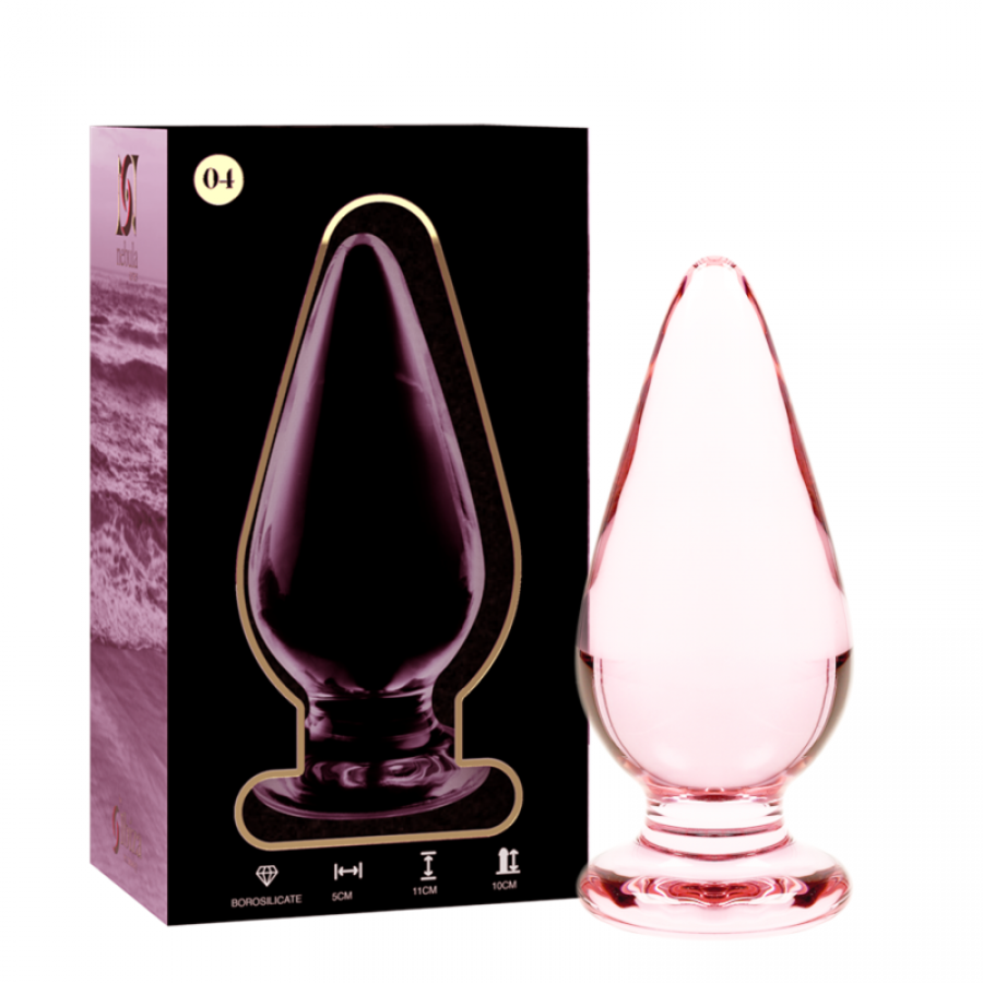 MODELO 4 ANAL PLUG VIDRO BOROSILICADO 11 X 5 CM ROSA