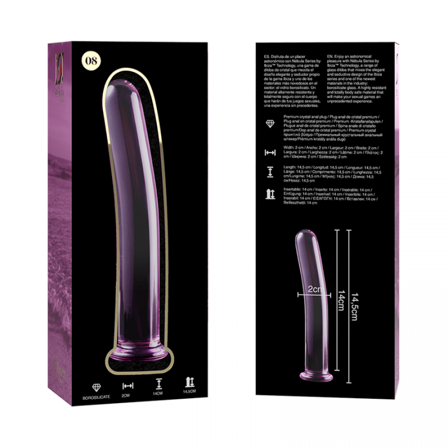 DILDO CRISTAL BOROSILICATO 08 12