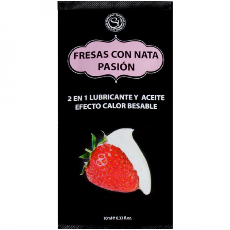 Fragole lubrificanti monodose con panna -10ml