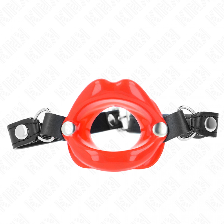 BAVAGLIO LIP 8 CM CON CINTURINO IN SIMILPELLE ROSSO 63 x 2 C