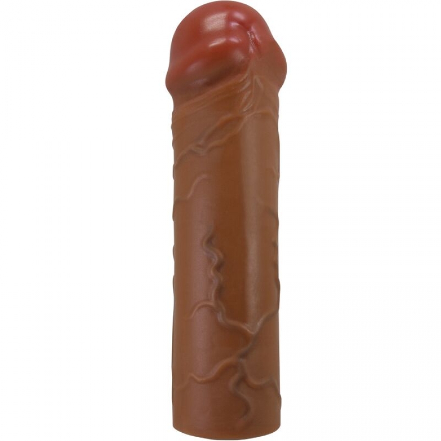MANCHON DE PÉNIS NILE AVEC EXTENSION DE 2,5 CM MULÂTRE
