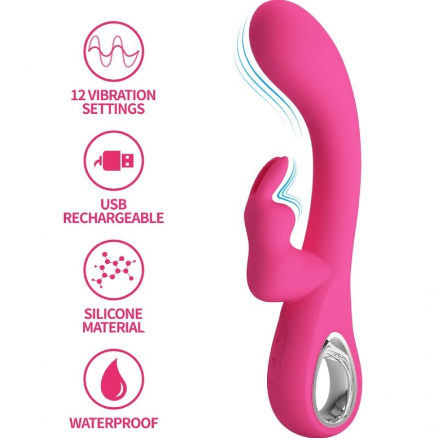 VIBRATORE NOVAK RABBIT 12 VIBRAZIONI ROSA