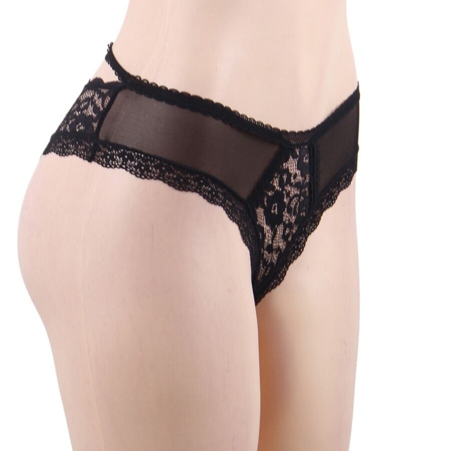 PANTIES DE ENCAJE FLORAL S/M