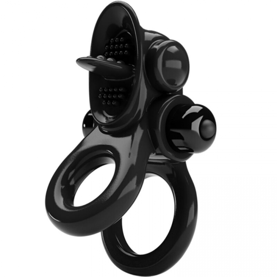 PASSIONATE RING DOBLE ANILLO VIBRADOR + ESTIMULADOR CLÍTORIS