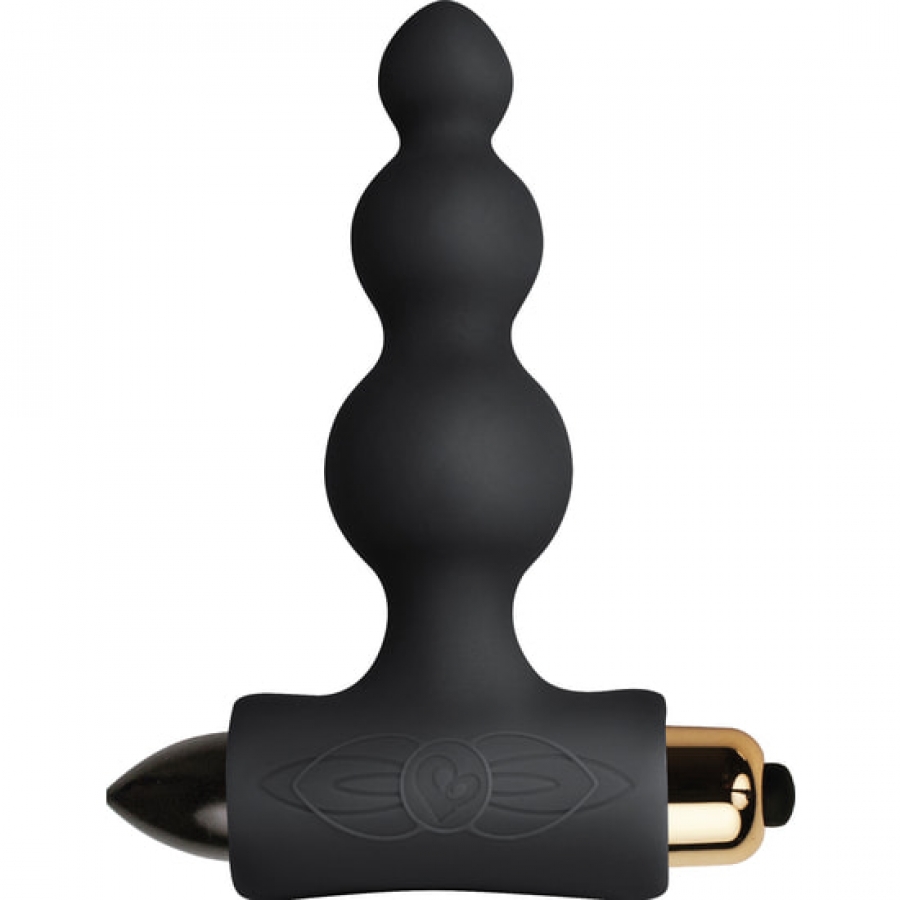 Pequenas sensações de bolhas plug vibrador preto