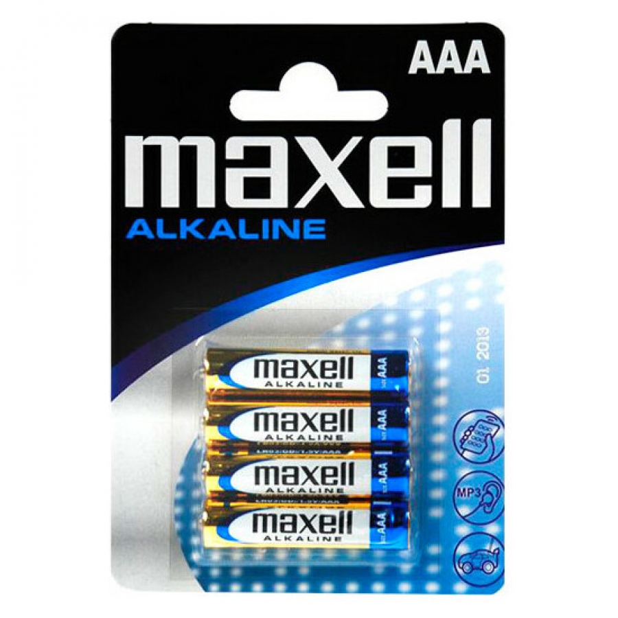 Pile alcaline maxell lr03 aaa (pack de 4)