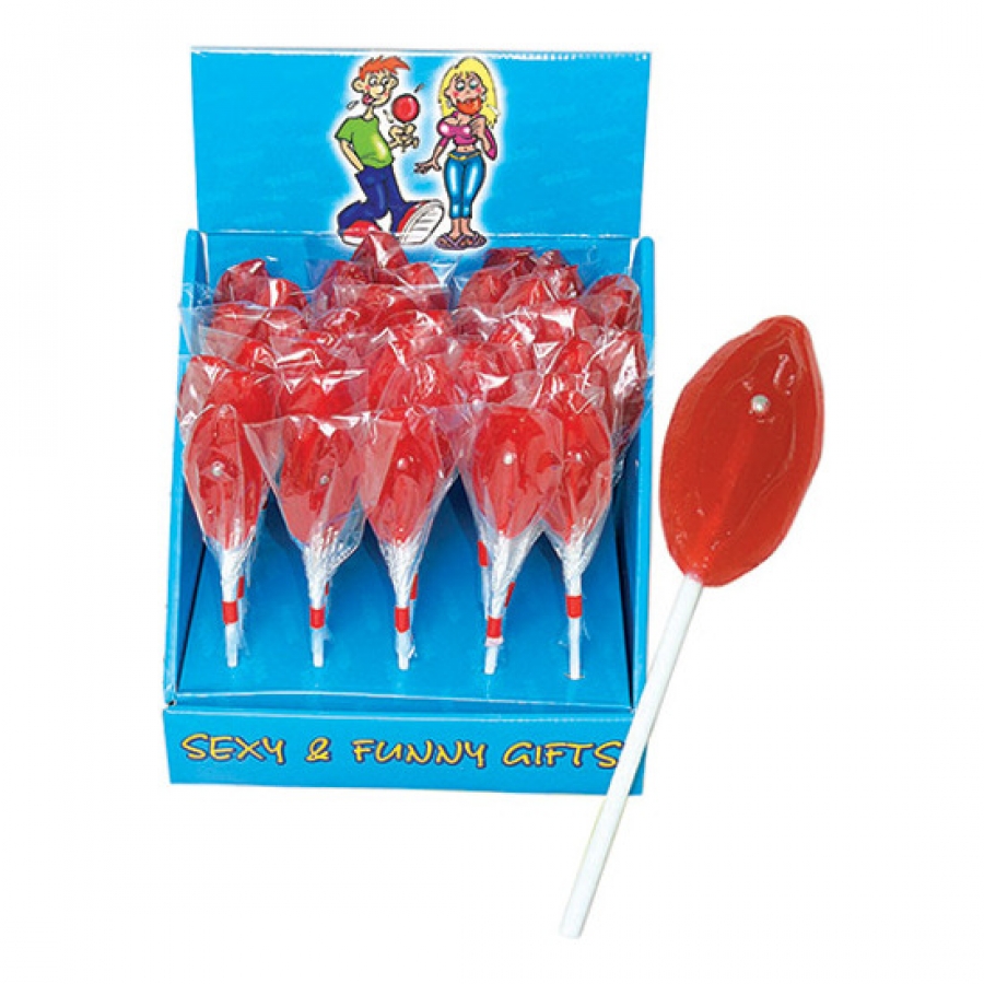 Piruleta de Fresa en Forma de Vagina