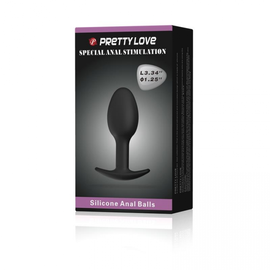 PLUG ANAL SILICONA NEGRO CON B 8