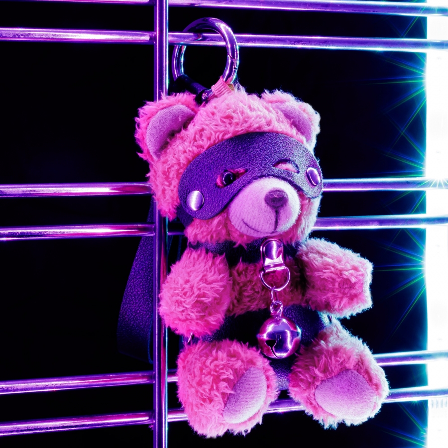 ANNEAU PORTE-CLEFS EN FORME D'OURS CRUSHITO AVEC CLOCHE CRUS