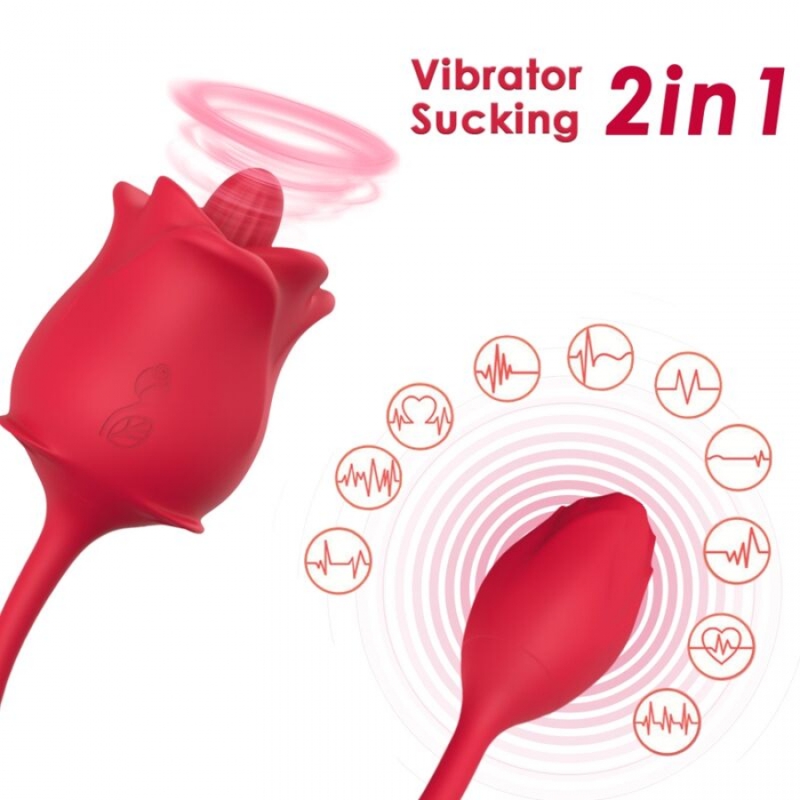 ROSA VIBRADOR ESTIMULADOR CLÍT 8