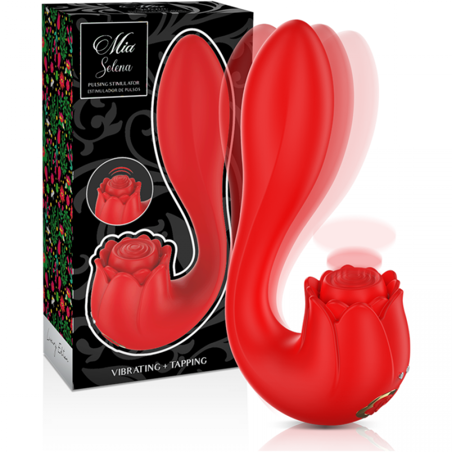 SELENA ESTIMULADOR VIBRATING + TAPPING ROJO nº1