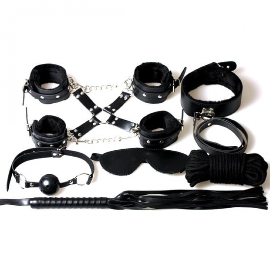 Set bondage 8 pièces noir