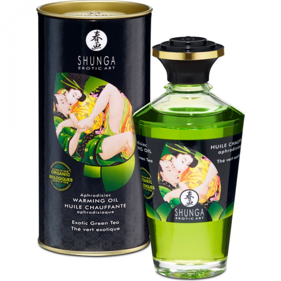 Shunga huile de thé vert chauffée 100 ml