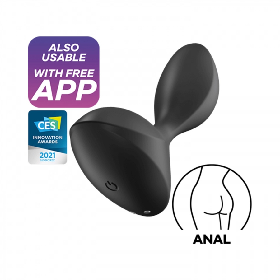 SWEET SEAL VIBRATING PLUG APP - BLACK