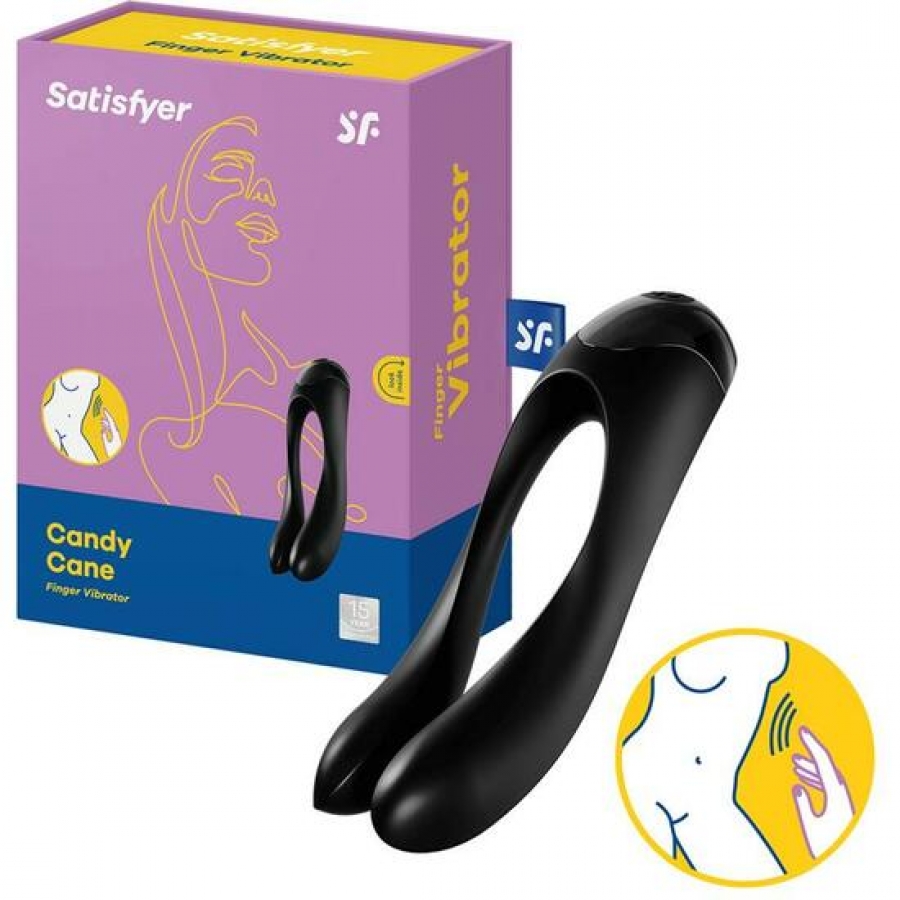 SATISFYER CANDY CANE VIBRATOR BLACK