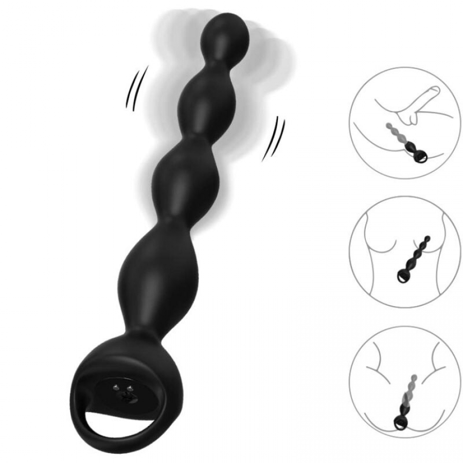 PLUG ANAL DE DEDO VIBRADOR PRETO