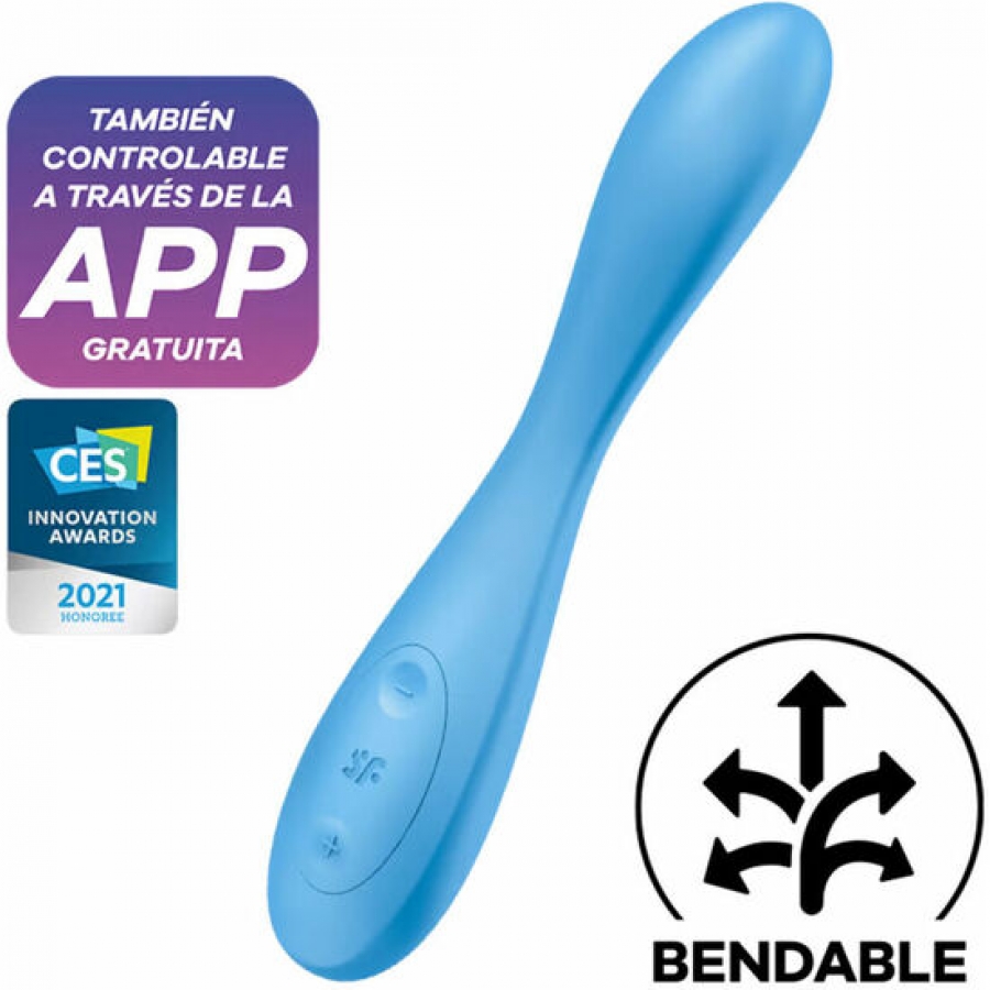 Vibrador G-Spot Flex 4 con APP Satisfyer Connect Azul