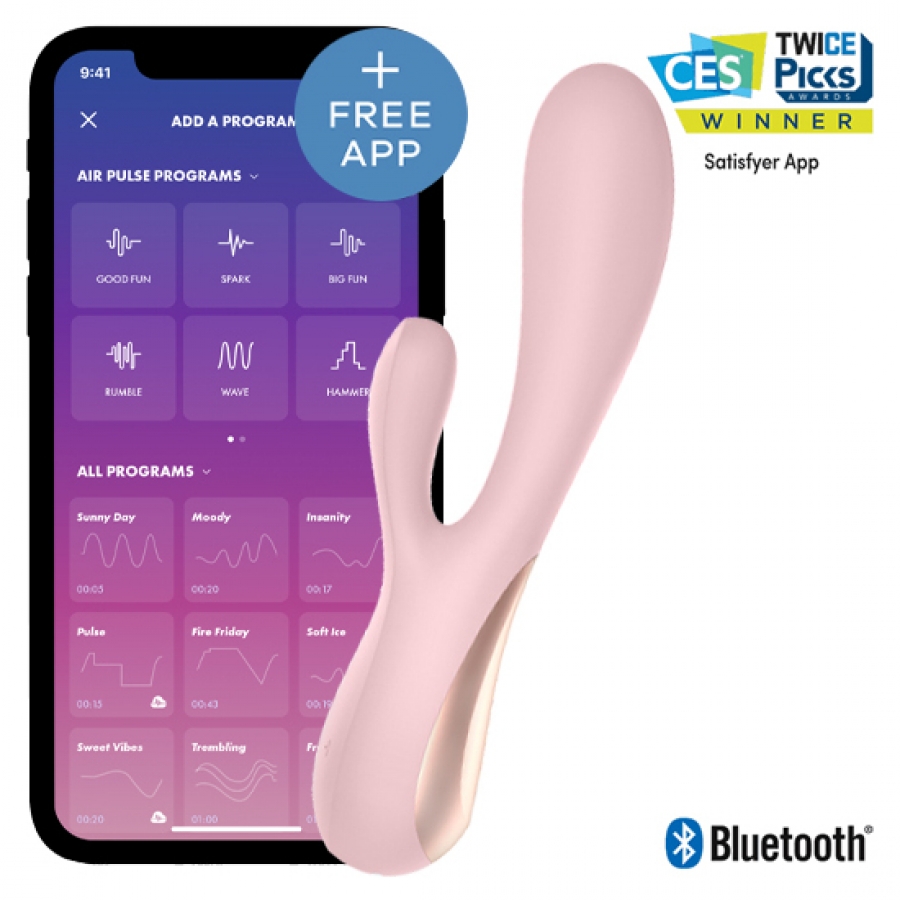 VIBRADOR MONO FLEX CON APP Y BLUETOOTH SATISFYER MALVA