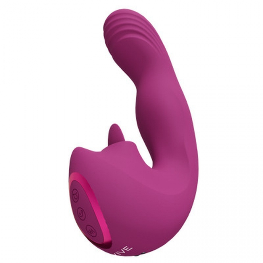 VIBRATEUR YUMI FINGER MOTION AND FLICKERING TONGUE ROSA VIVE