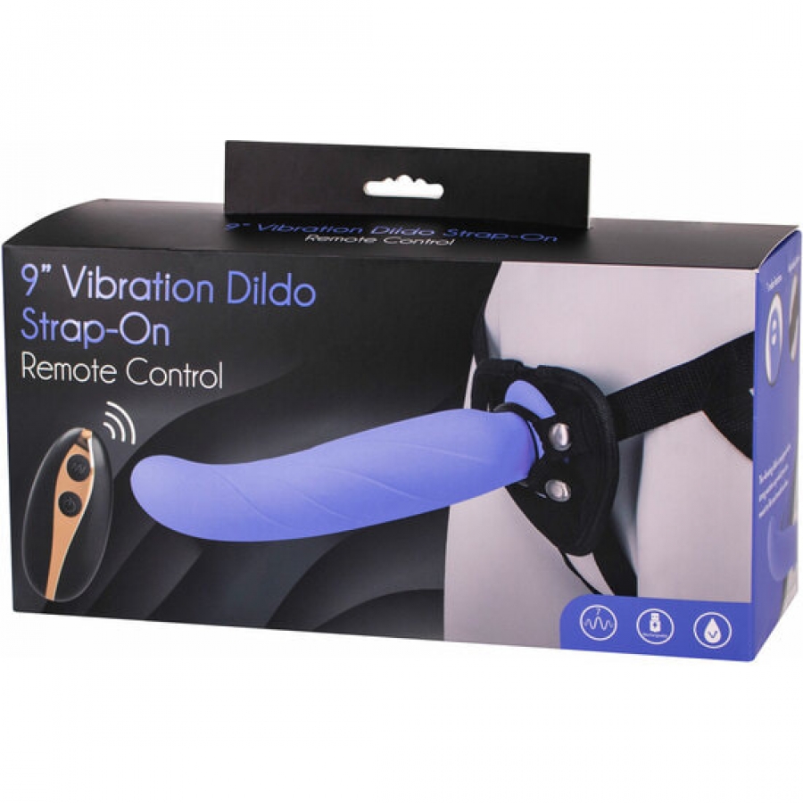 VIBRATION DILDO STRAP-ON 9INCH 2