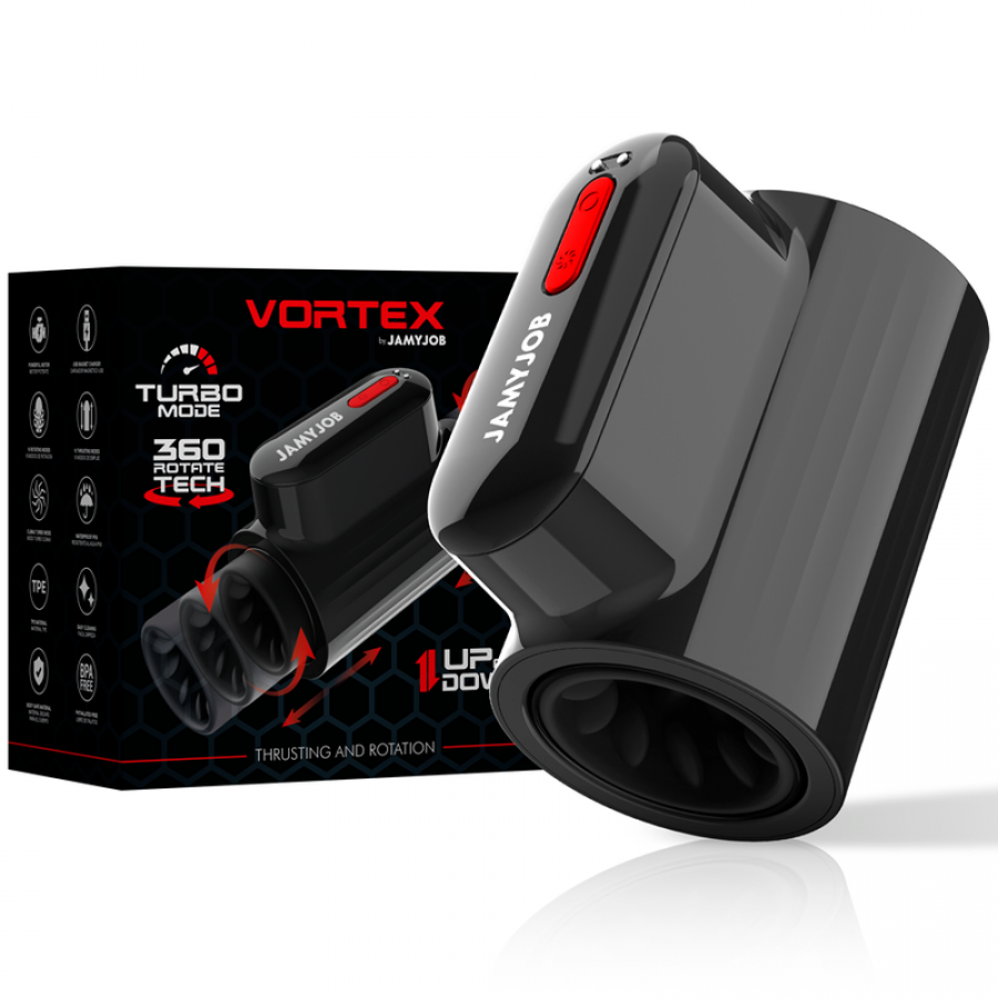 VORTEX MASTURBATEUR TURBO AVEC POUSSÉE ET ROTATION 360º HAUT