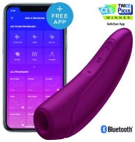 SATISFYER CURVY 1+ WITH APP ROSE RED