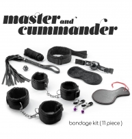 KIT BONDAGE MASTER & CUMMANDER COM 11 PEÇAS CRUSHIOUS