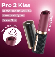 PRO 2 KISS ESTIMULADOR CLÍTORIS POR ONDAS GRANATE / NEGRO