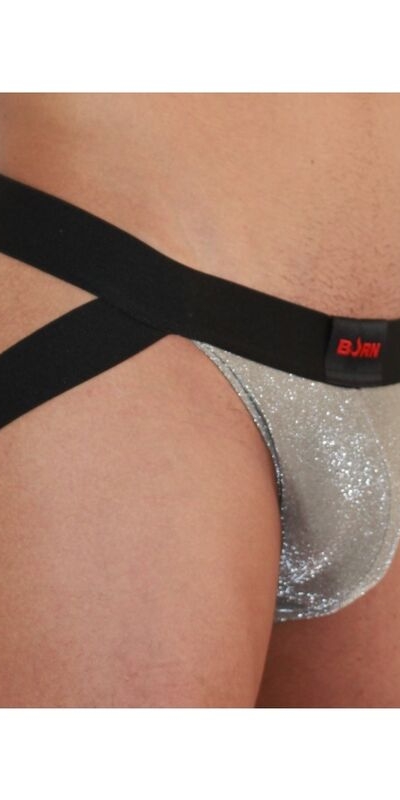 JOCK BRILLANTE BEIGE / NEGRO Jockstraps burn: stile audace, comfort e design eccezionale