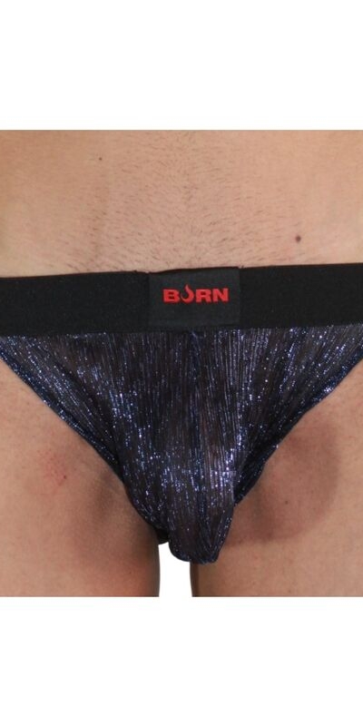 JOCK BRILLANTE AZUL / NEGRO Jockstraps burn: roupa interior masculina estilizada e confortável.