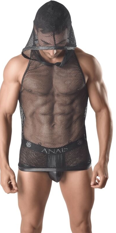 ARES MALE Camiseta sexy con capucha, ajuste ideal, realza la silueta